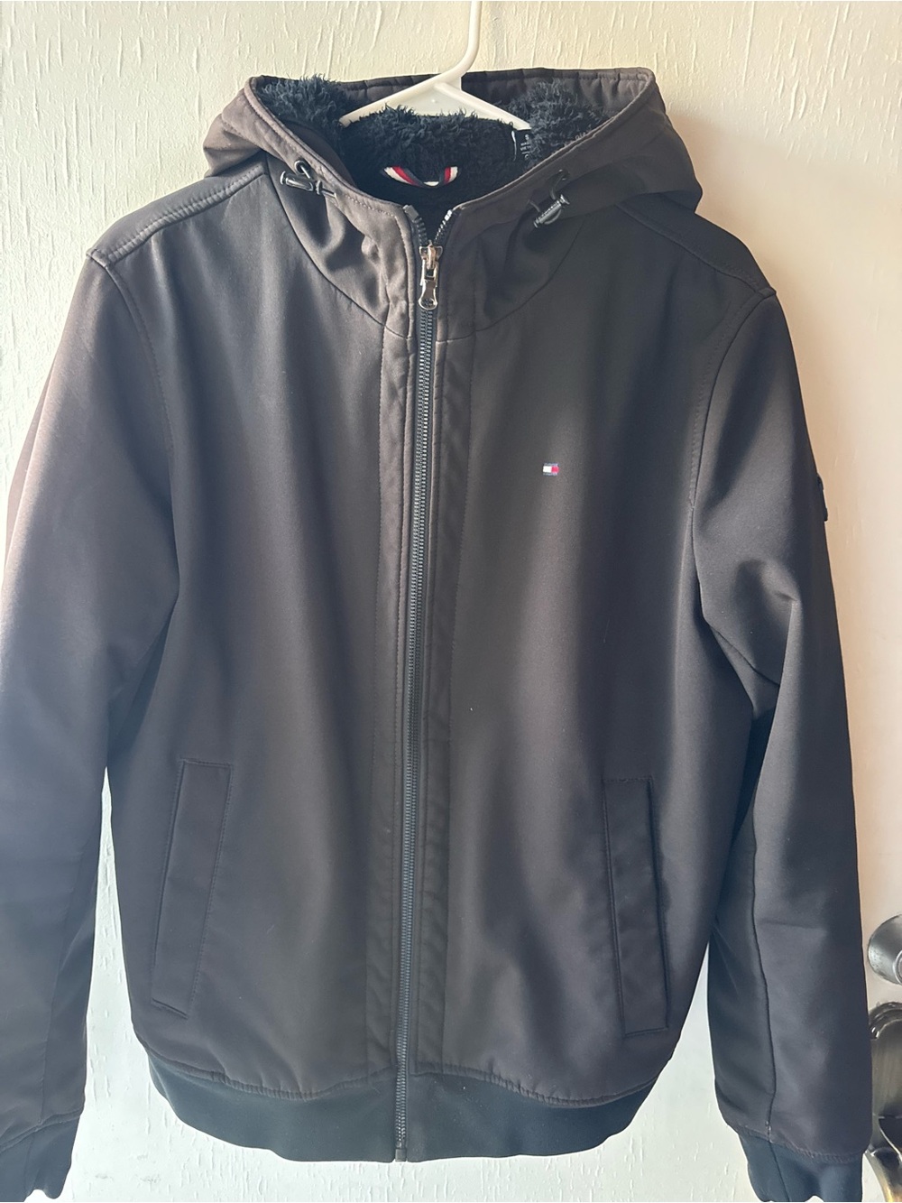 Tommy Hilfiger Men's Black Hooded Softshell Jacket